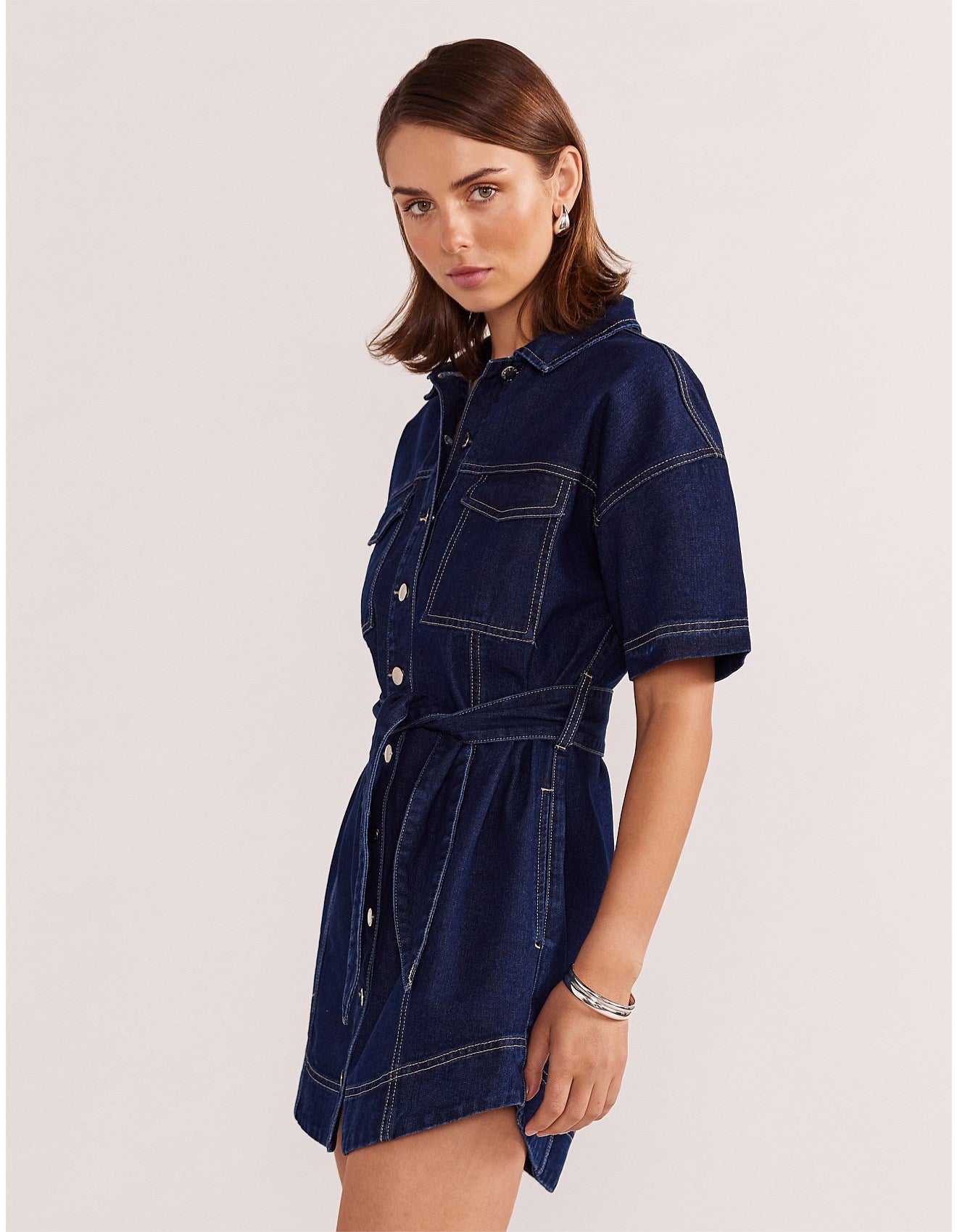Staple The Label Luca Denim Mini Dress