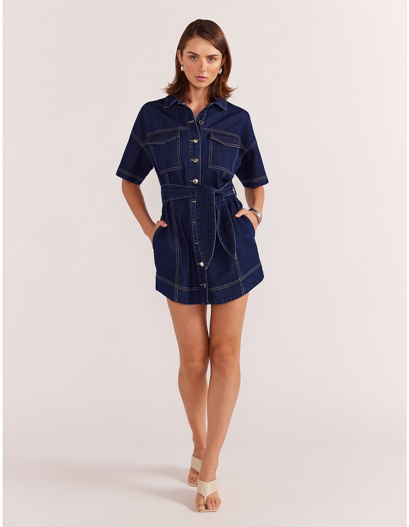Staple The Label Luca Denim Mini Dress