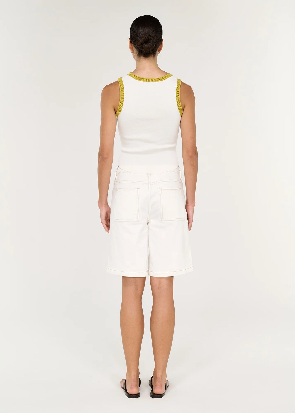 Staple the Label Nyra Denim Jorts in White
