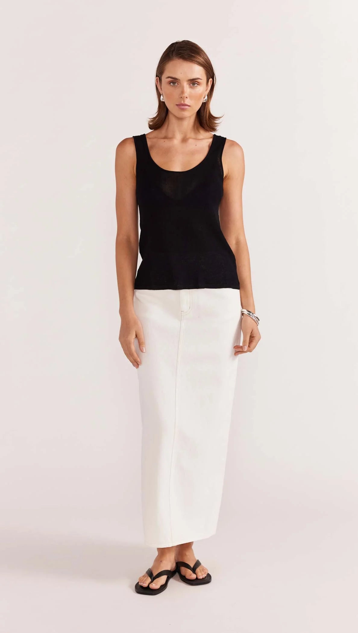 Staple The Label Dusk Sheer Knit Tank