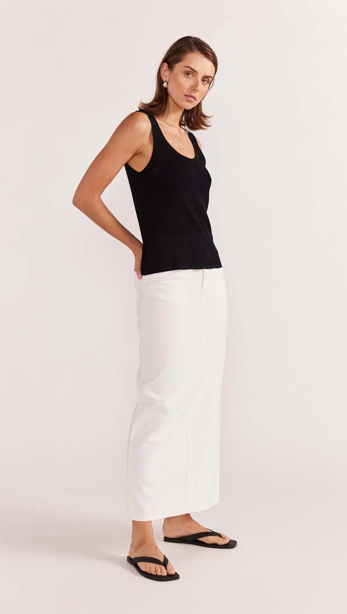 Staple The Label Dusk Sheer Knit Tank