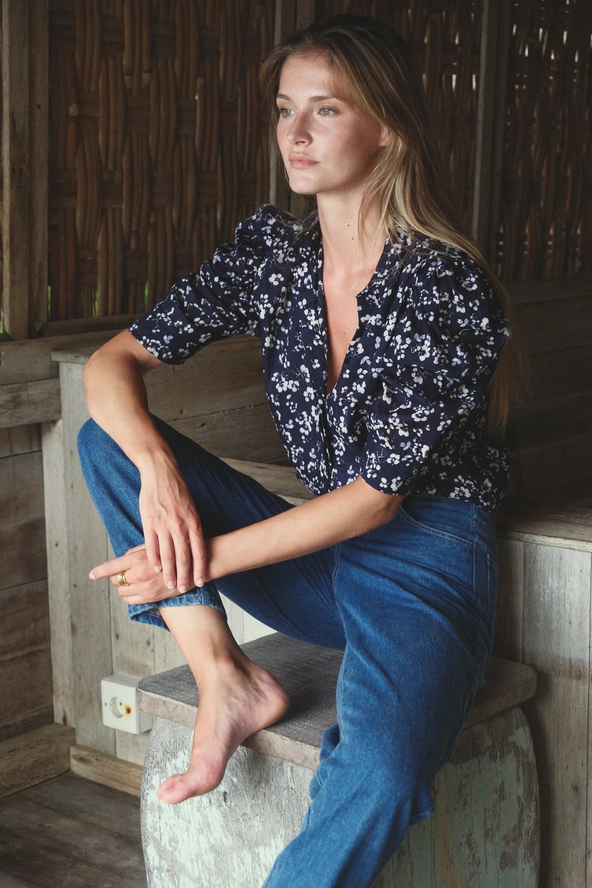 LILYA Woodford Blouse - bijou floral navy