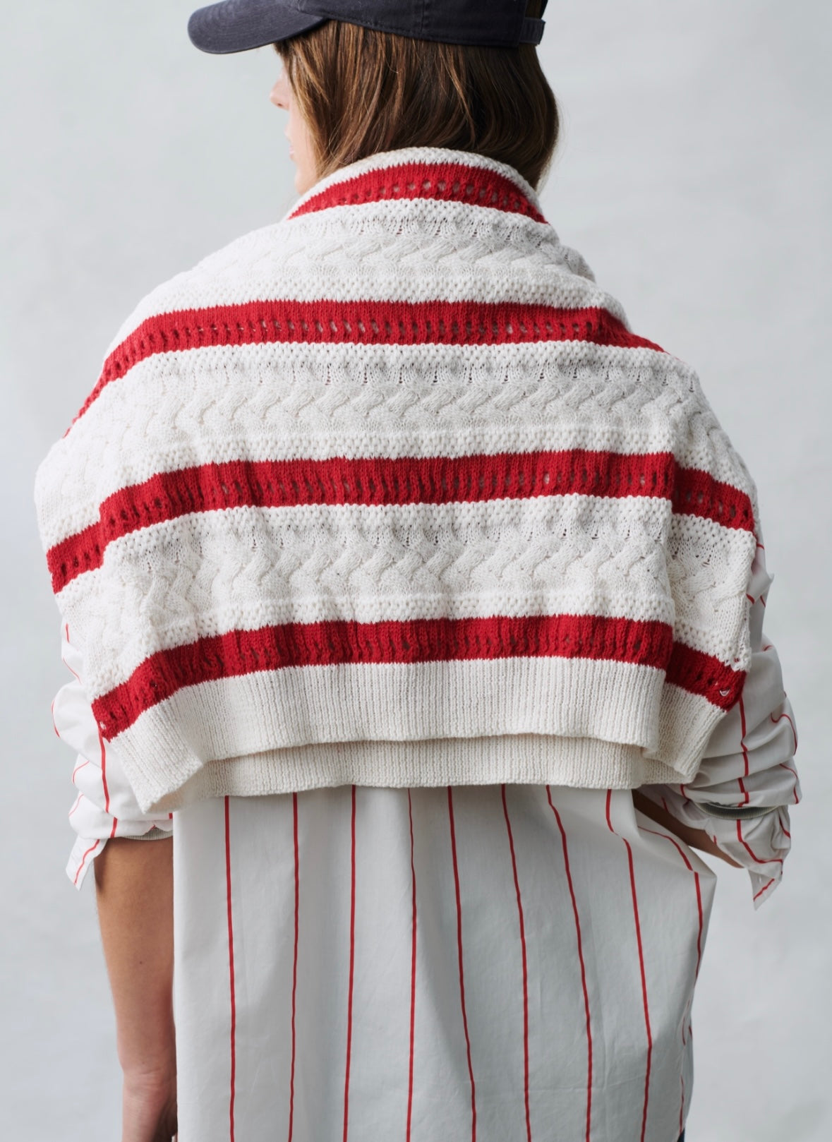 Little Lies Arty Jumper - red and white stripe