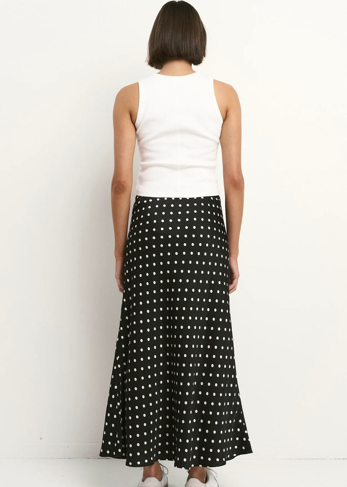 Stories Be Told - Rarity Black/White Spot Maxi Skirt