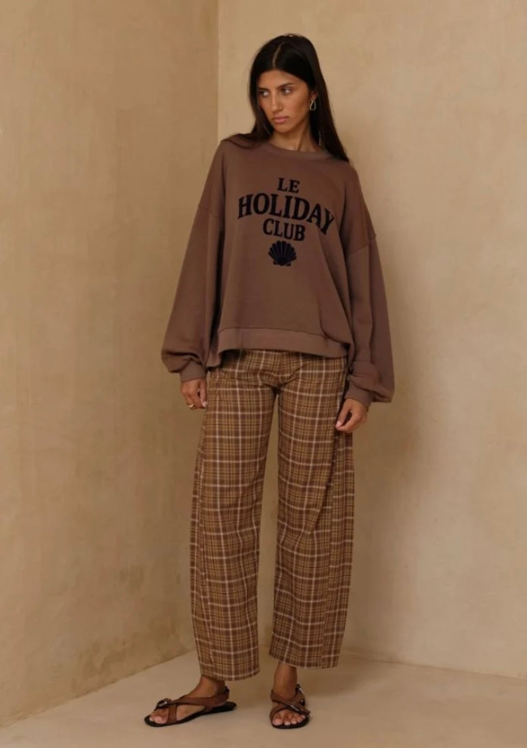 LILYA Le Holiday Club Sweater - chocolate navy