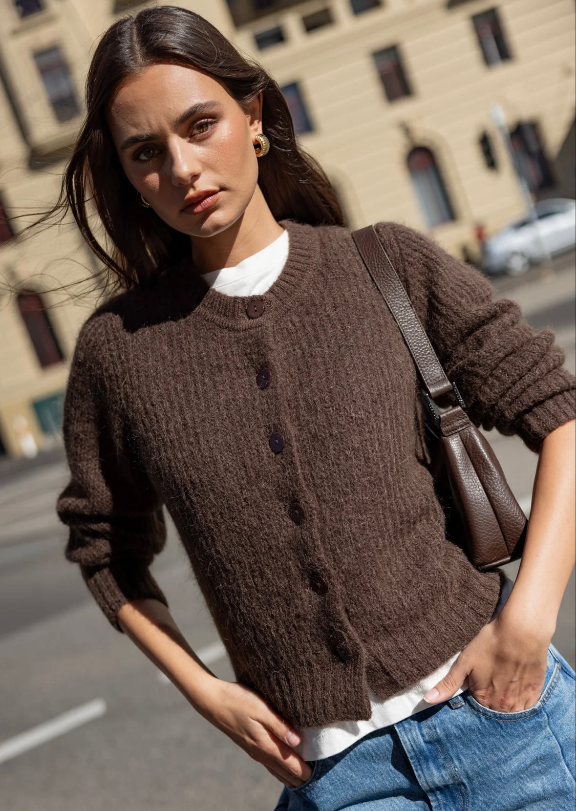 Ivy & Jack Highlight Cardi - chocolate