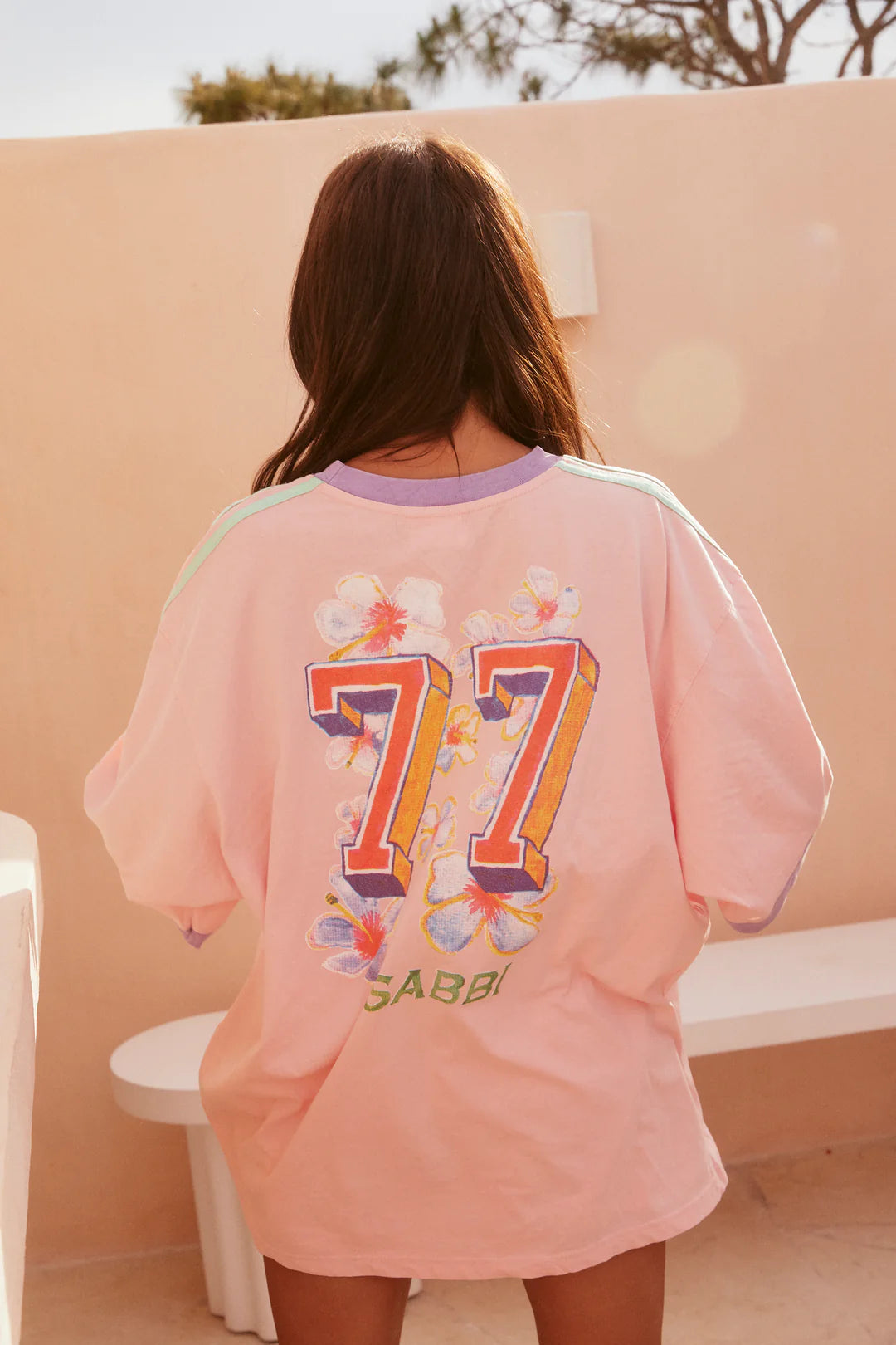 Sabbi The Very Oversized Racing Flamingo Tee - pink