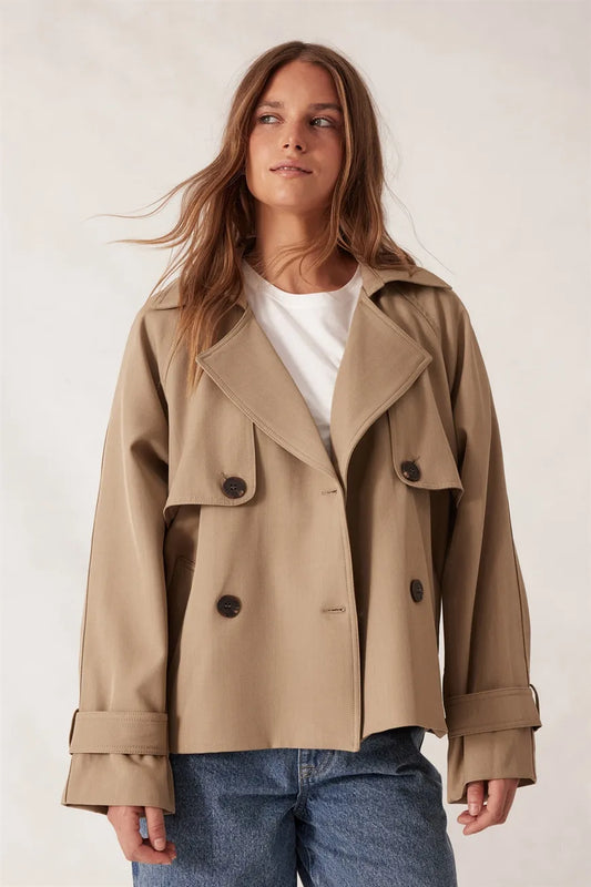Ceres Life Short Trench Coat / Summer Taupe