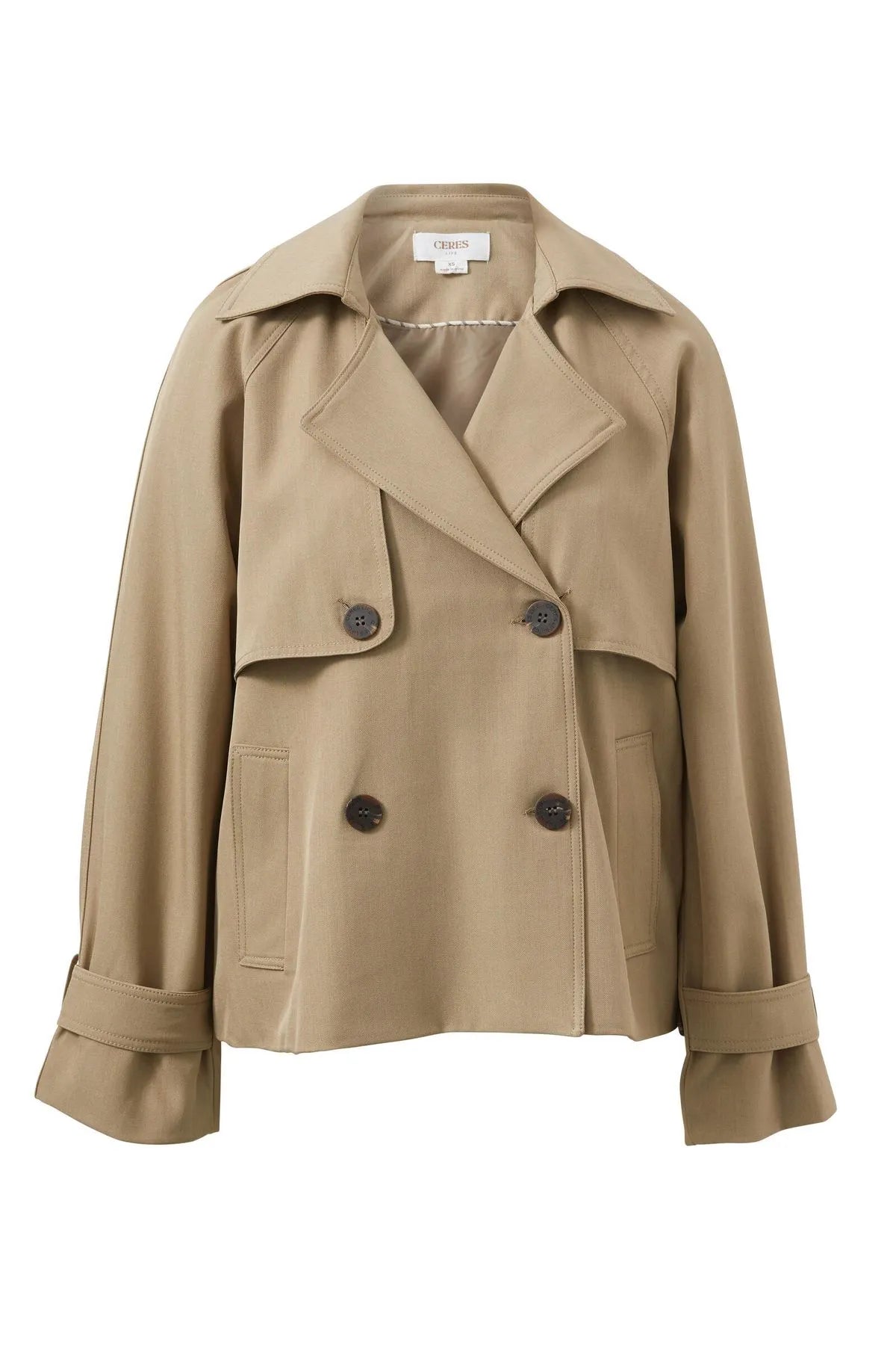 Ceres Life Short Trench Coat / Summer Taupe