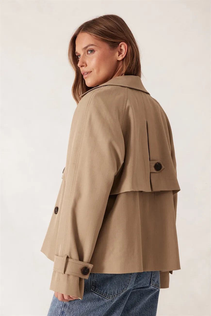 Ceres Life Short Trench Coat / Summer Taupe