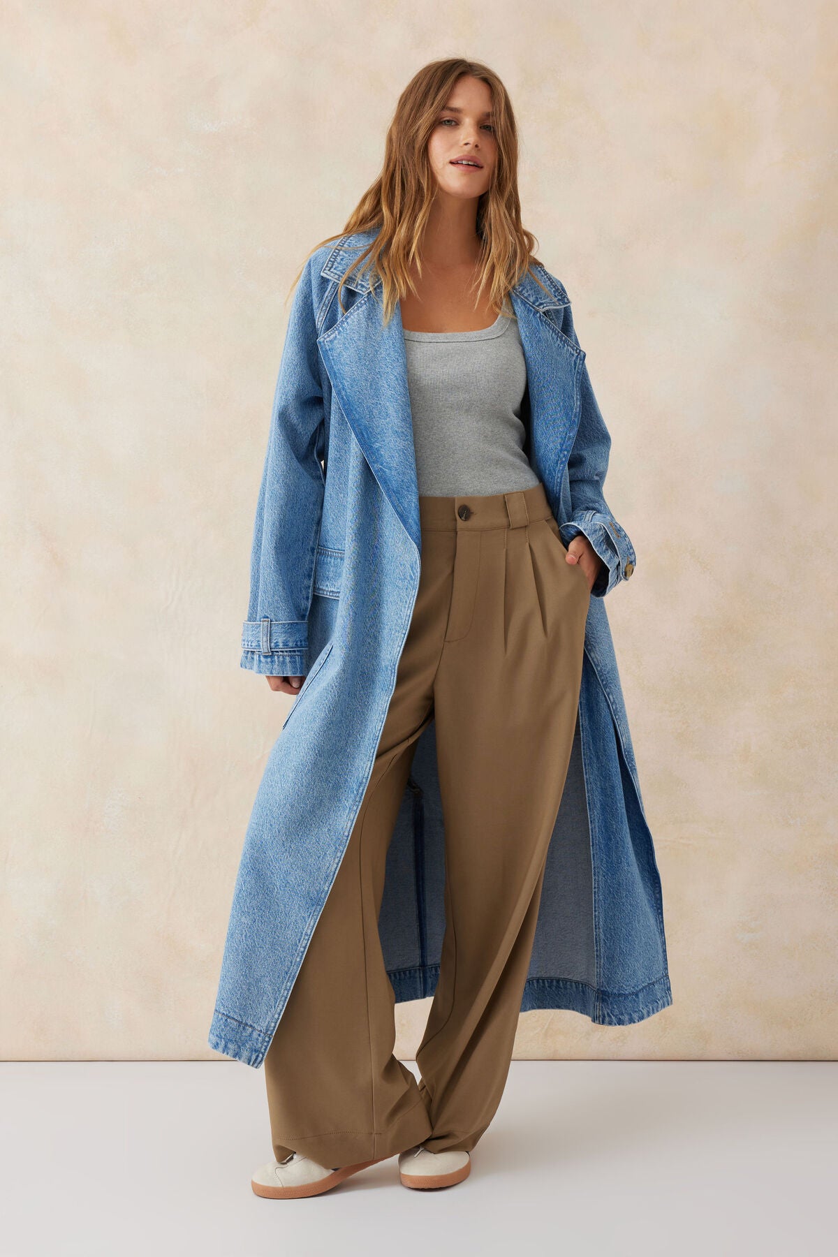 Ceres Life Denim Trench Coat