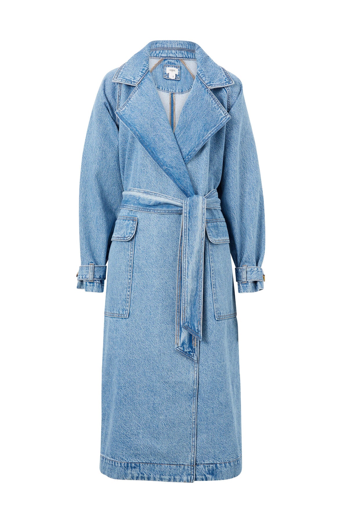 Ceres Life Denim Trench Coat