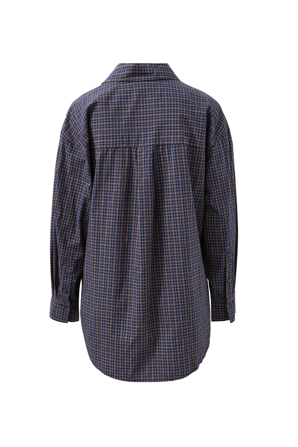 Ceres Peta Oversized Shirt - blue check
