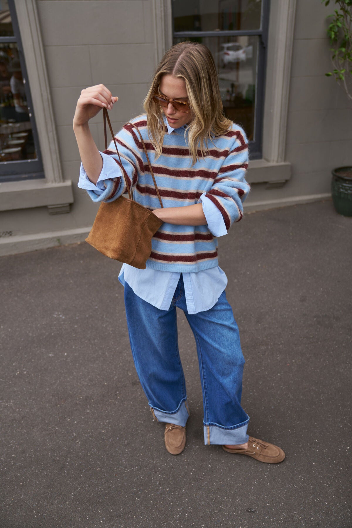 Ceres Bonnie Lofty Knit - blue stripe