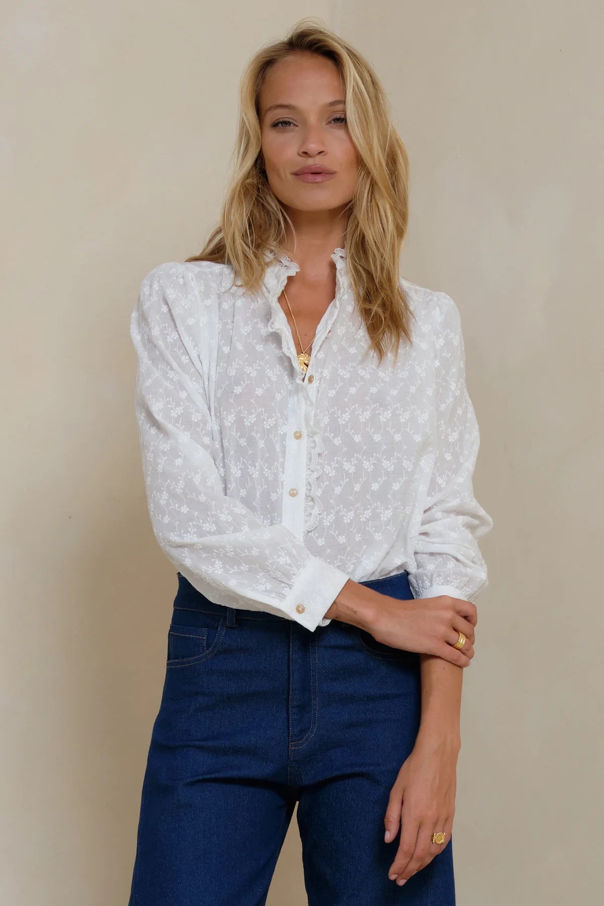 LILYA Amina Blouse - white