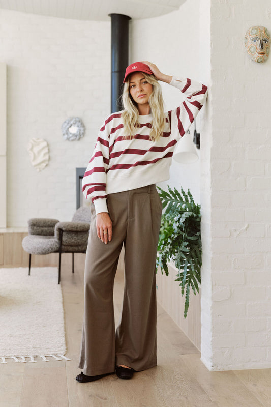 Ceres Life Pleat Pant - deep moss suiting