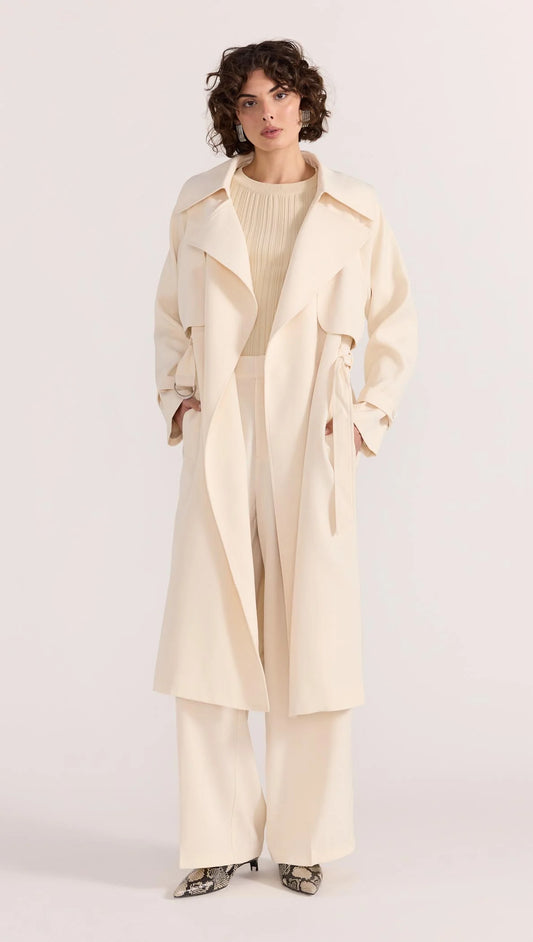 Staple the Label Sabine Trench Coat - cream
