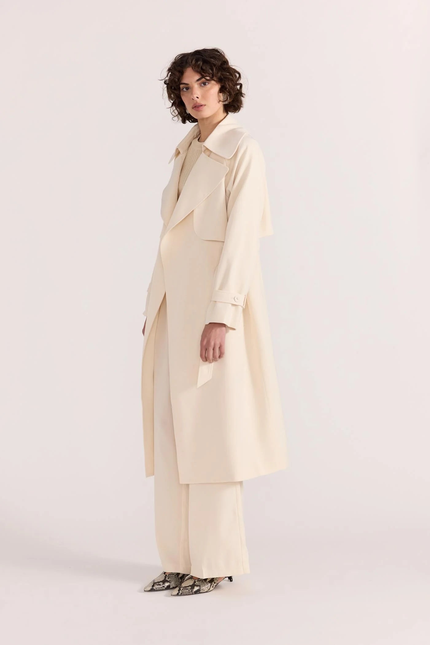 Staple the Label Sabine Trench Coat - cream