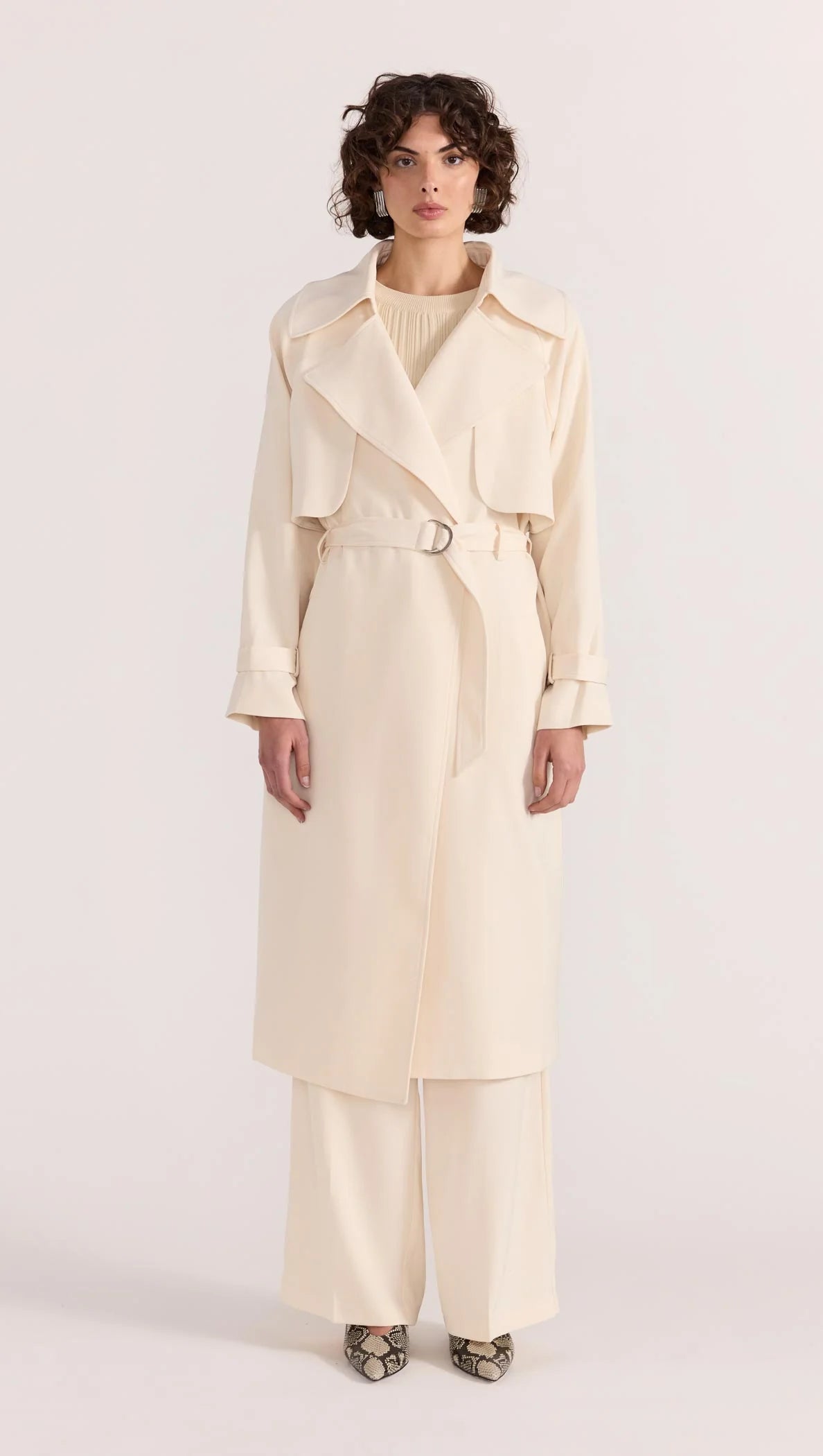 Staple the Label Sabine Trench Coat - cream