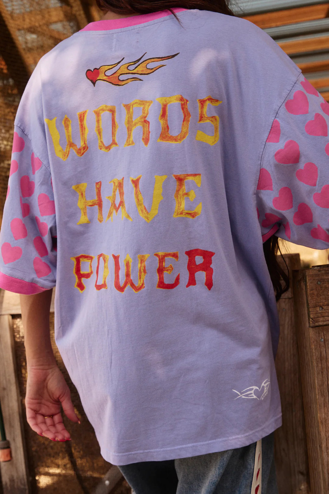 Sabbi The Very Oversized Words Have Power Pegasus Tee - lilac