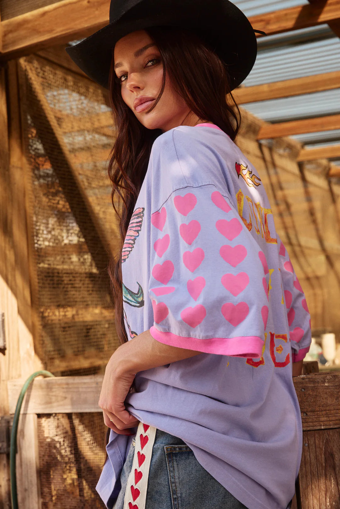 Sabbi The Very Oversized Words Have Power Pegasus Tee - lilac