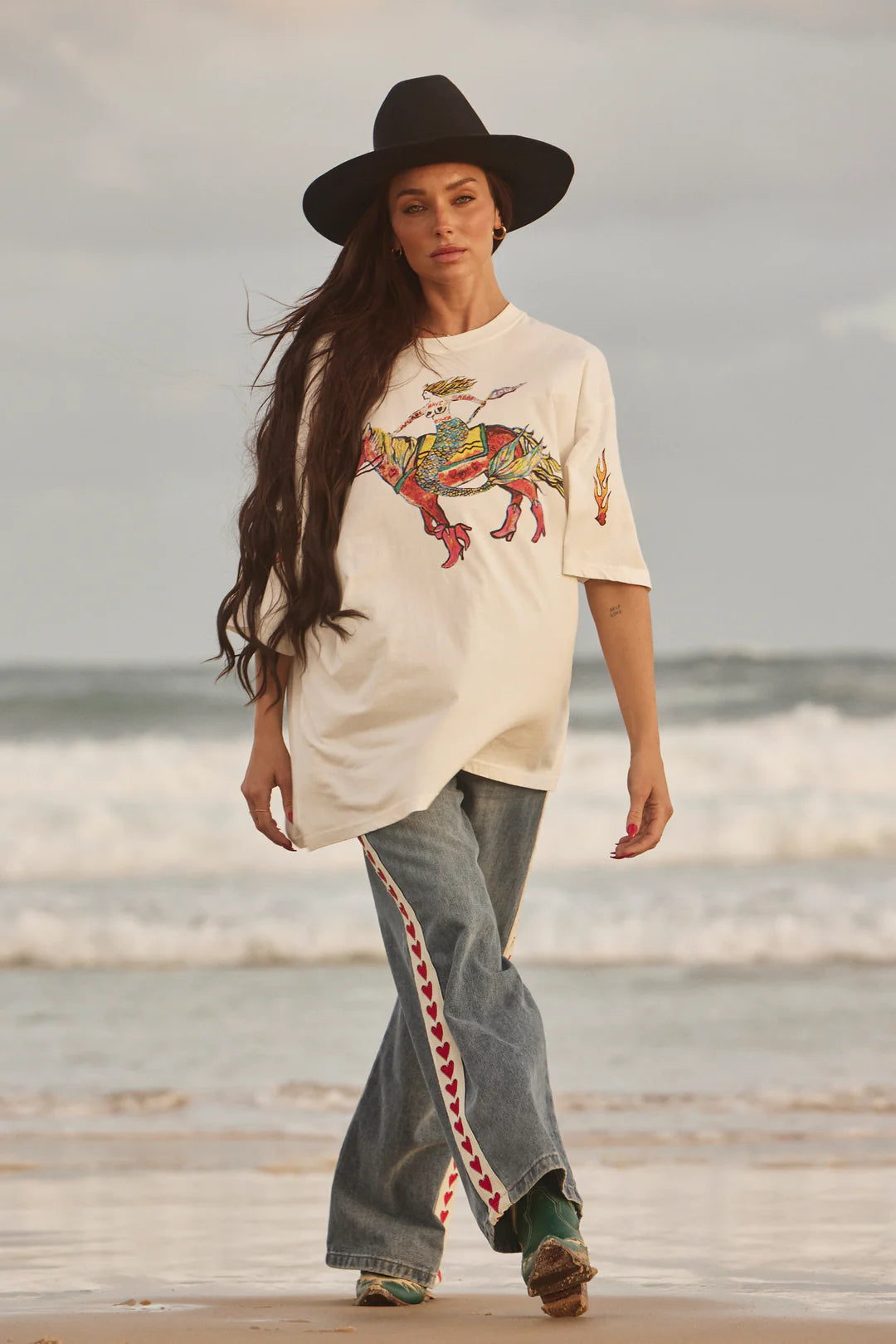 Sabbi The Raving Hearts Denim Jeans