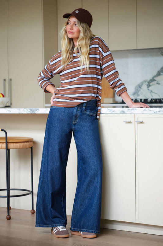 Ceres Drew Soft Wide Jean - midnight