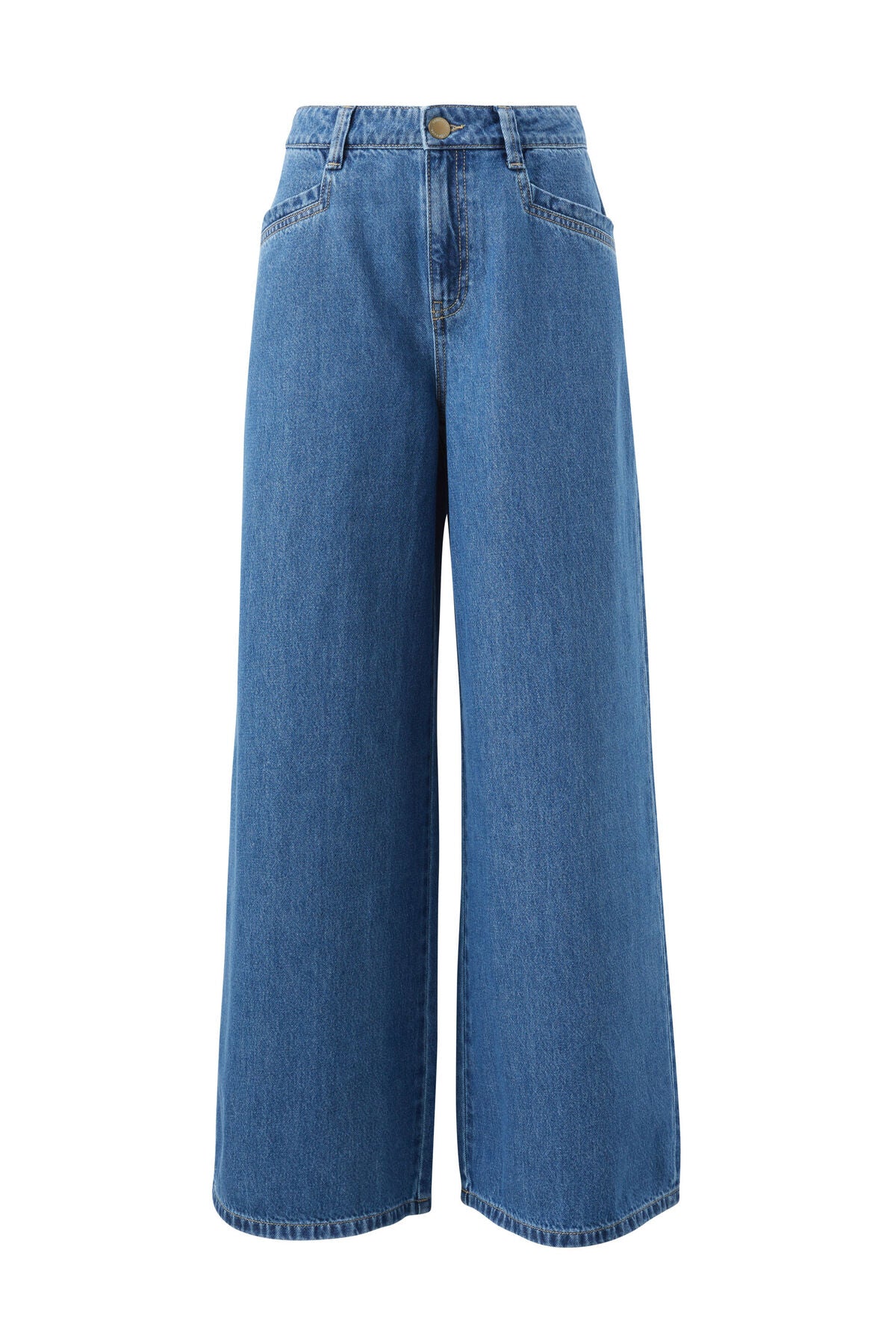 Ceres Drew Soft Wide Jean - mid indigo