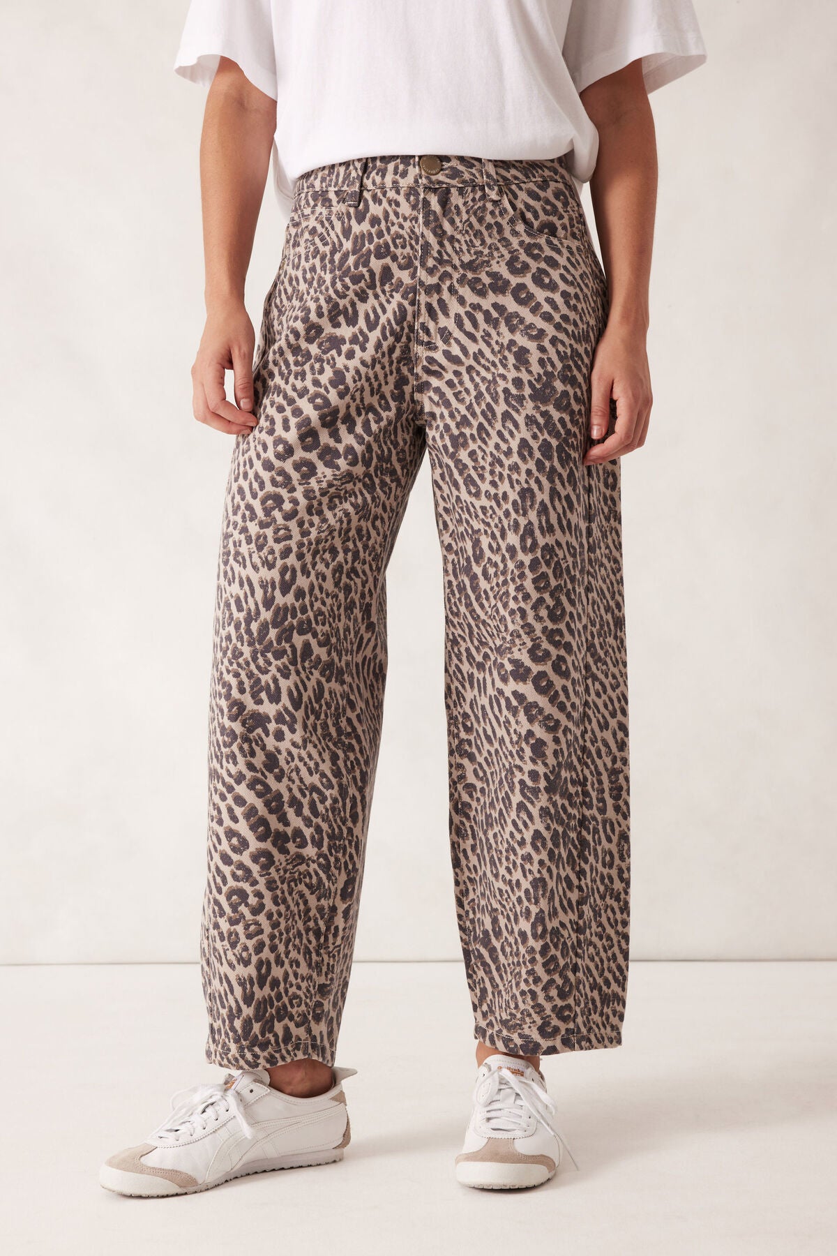 Ceres Tapered Barrel Jean - leopard