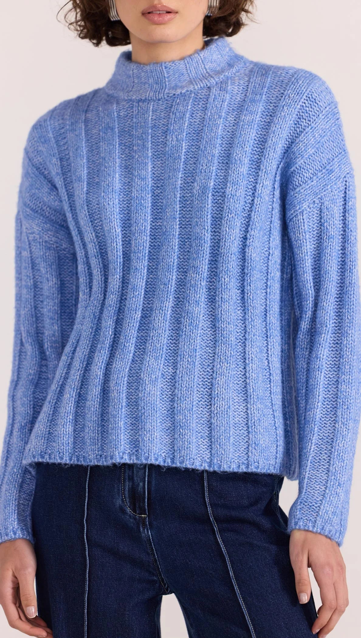 Staple the Label Macy Cozy Knit Jumper - blue marle