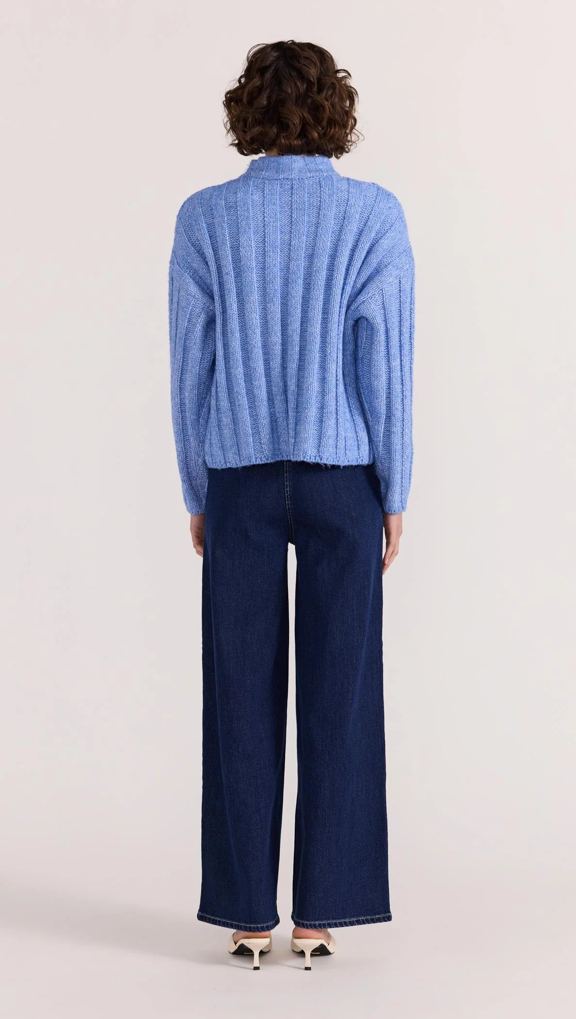 Staple the Label Macy Cozy Knit Jumper - blue marle