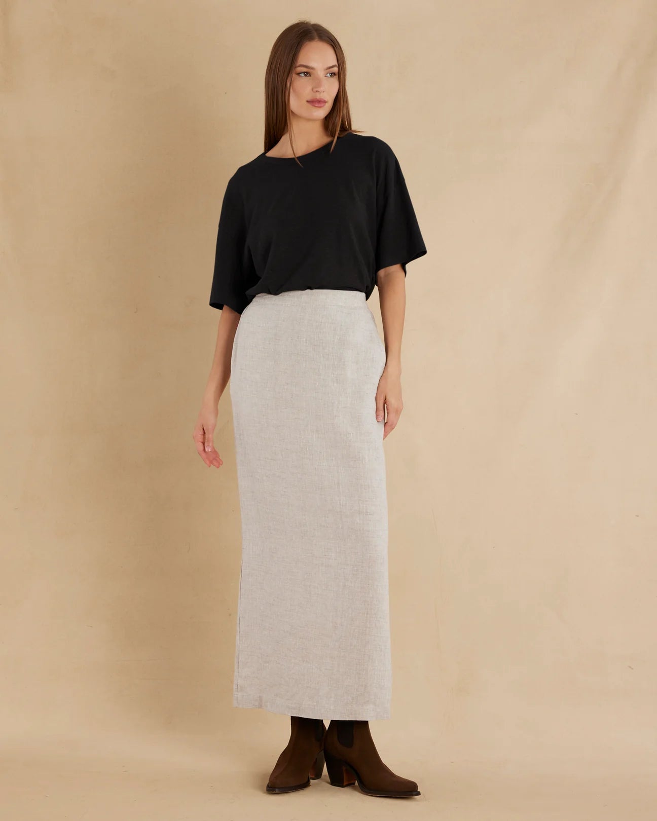 AMELIUS Bondi Crew Neck Tee Black