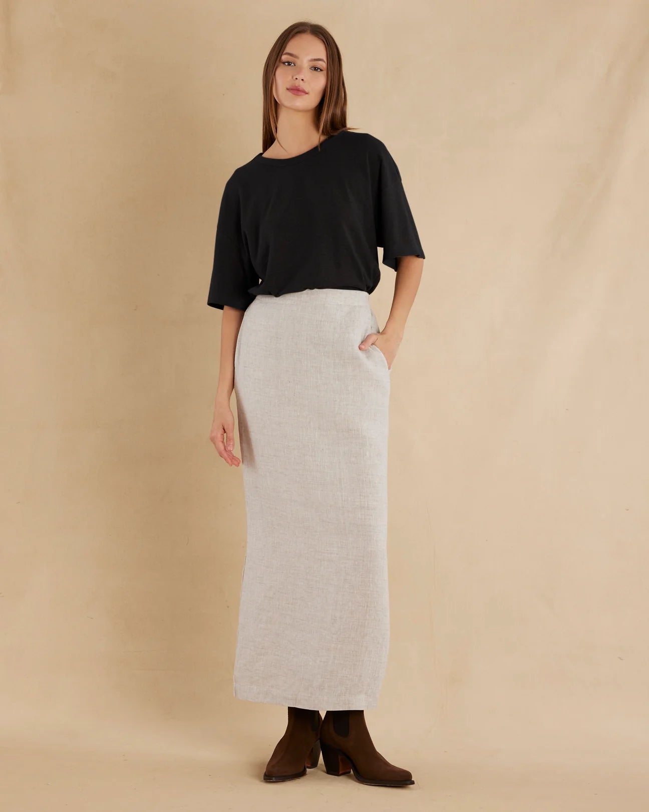 AMELIUS Bondi Crew Neck Tee Black