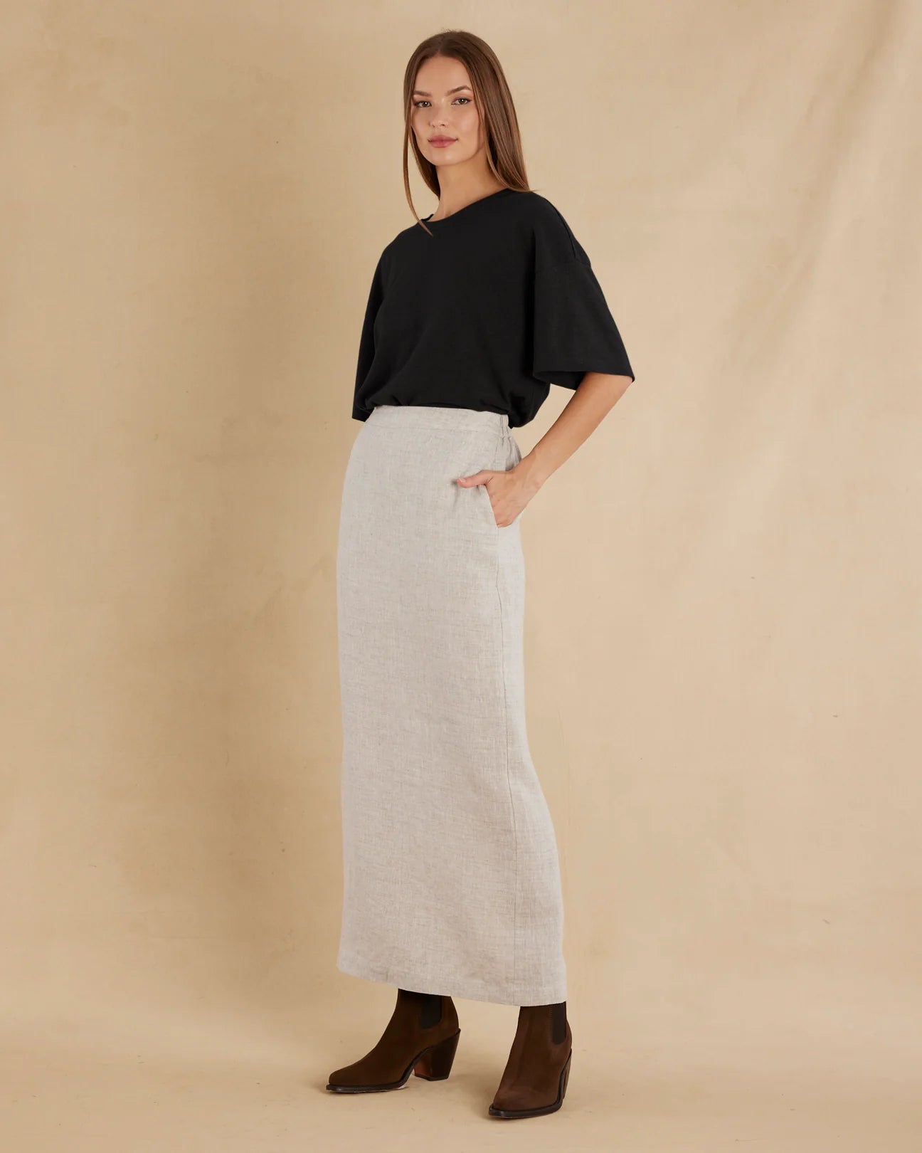 AMELIUS Bondi Crew Neck Tee Black
