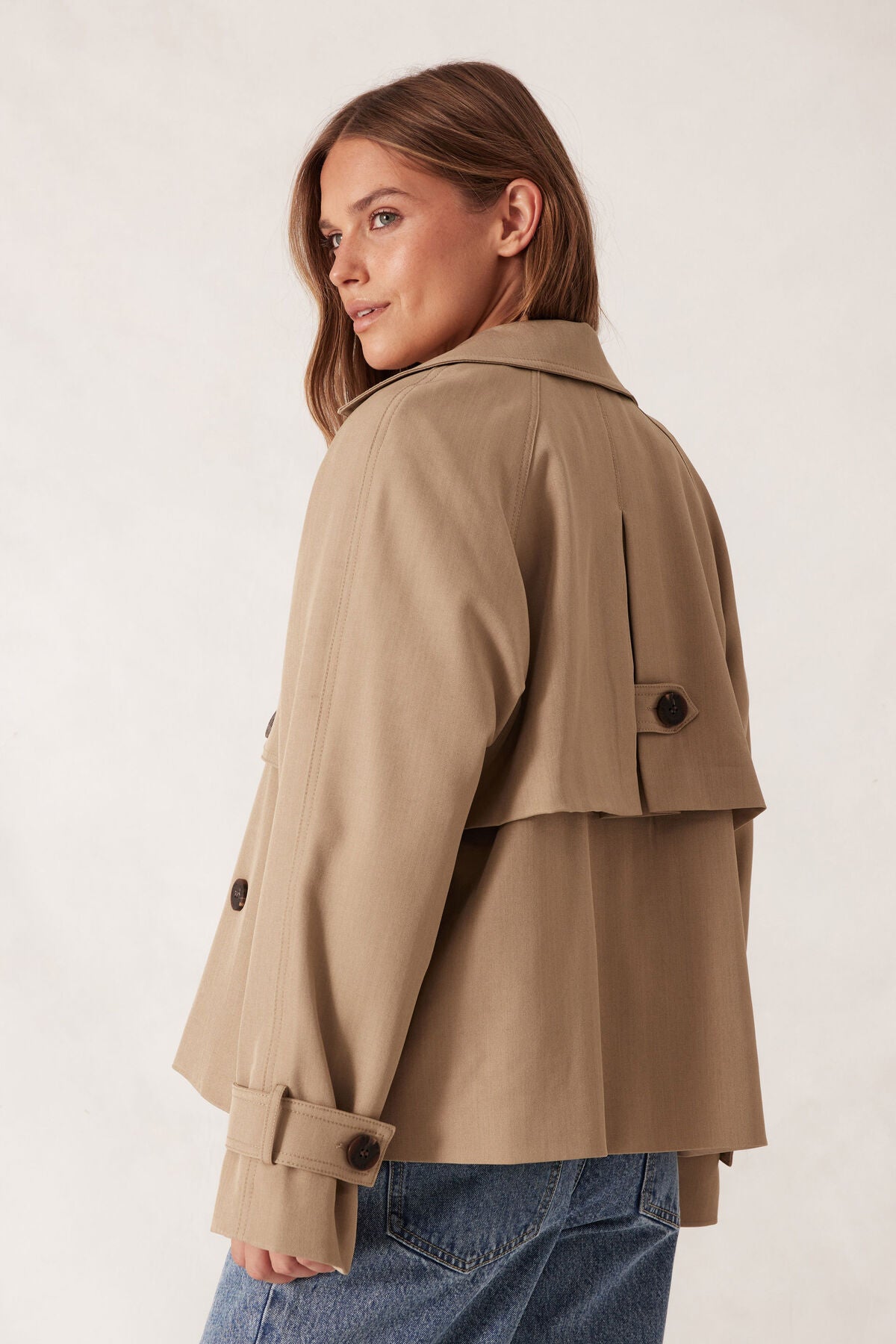 Ceres Short Trench Coat - taupe