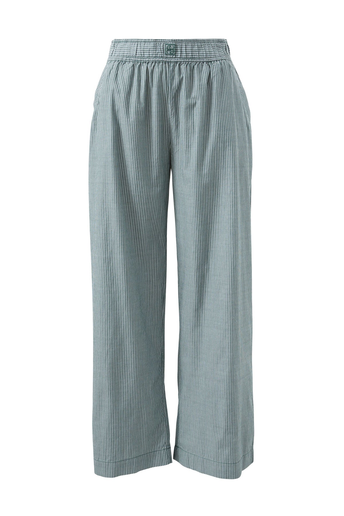 Ceres The Lounge Pant - green white narrow stripe