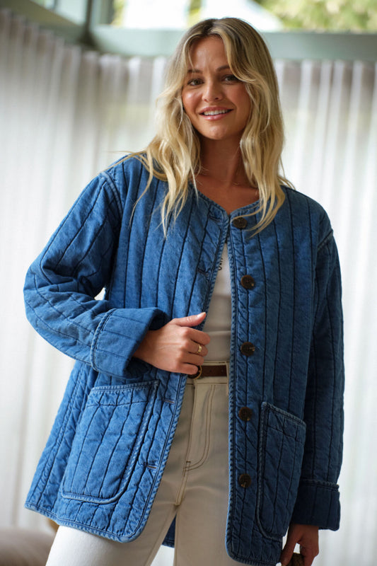 Ceres Life Comfy Quilted Jacket - fresh indigo