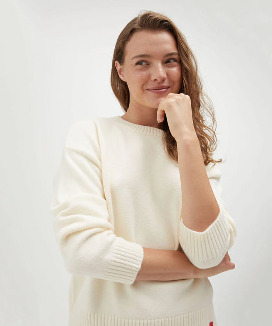Holiday Shop Crew Neck Knit - cream