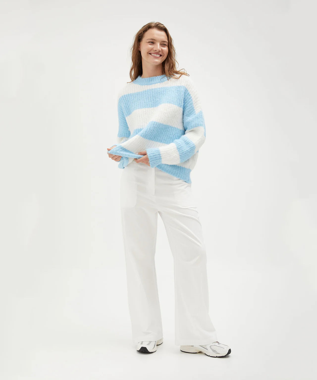 Holiday Shop Striped Knit Jumper - blue/white