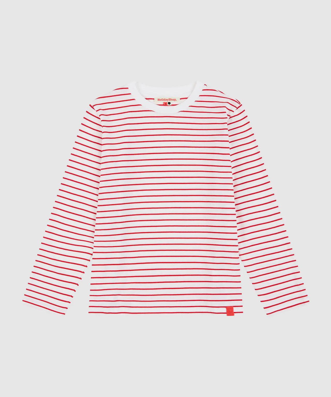 Holiday Shop Cotton Striped Top - red stripe