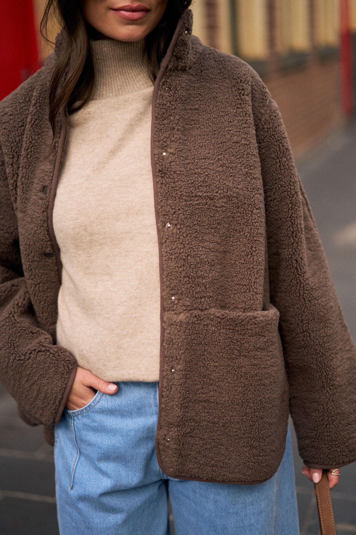 Ceres Teddy Jacket - chocolate