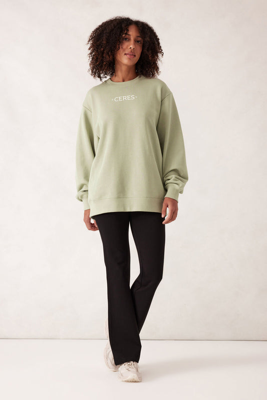 Ceres Isla Oversized Slouchy Crew - match mini logo