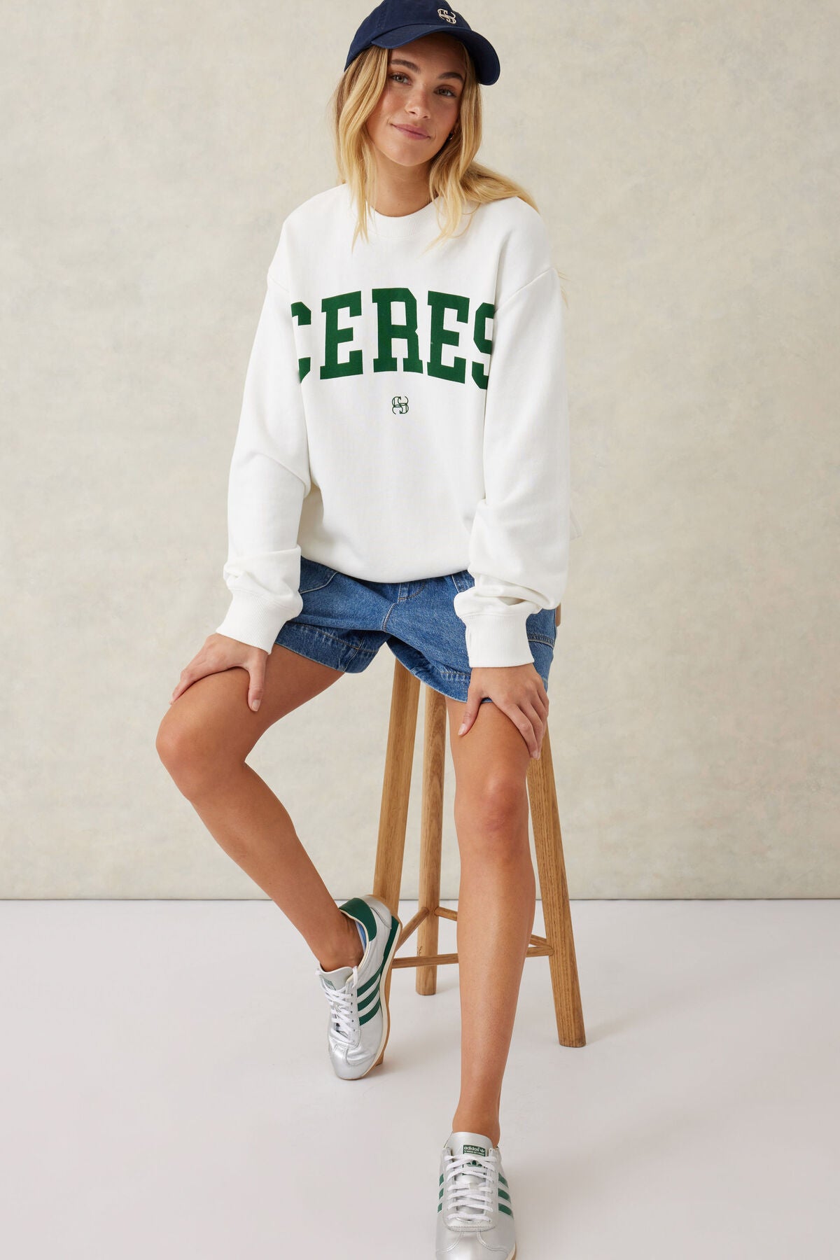 Ceres Life Slouchy Crew Warm Winter White