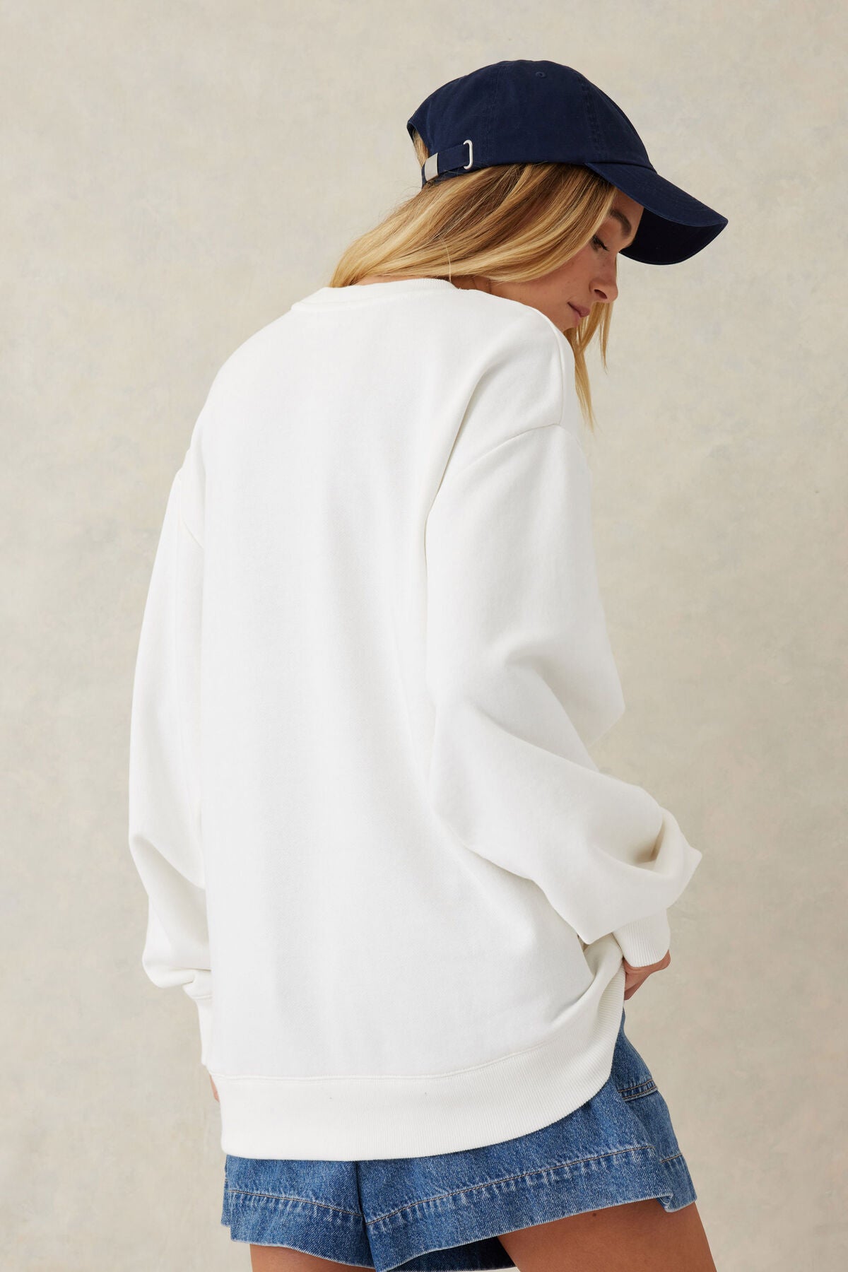 Ceres Life Slouchy Crew Warm Winter White