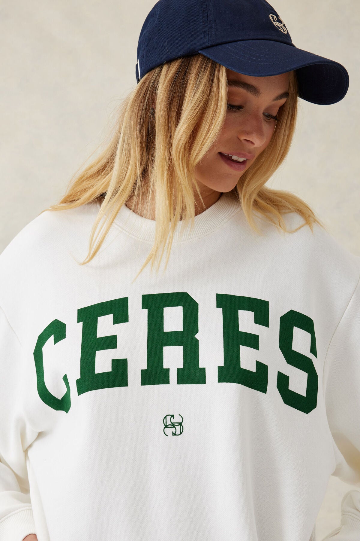 Ceres Life Slouchy Crew Warm Winter White