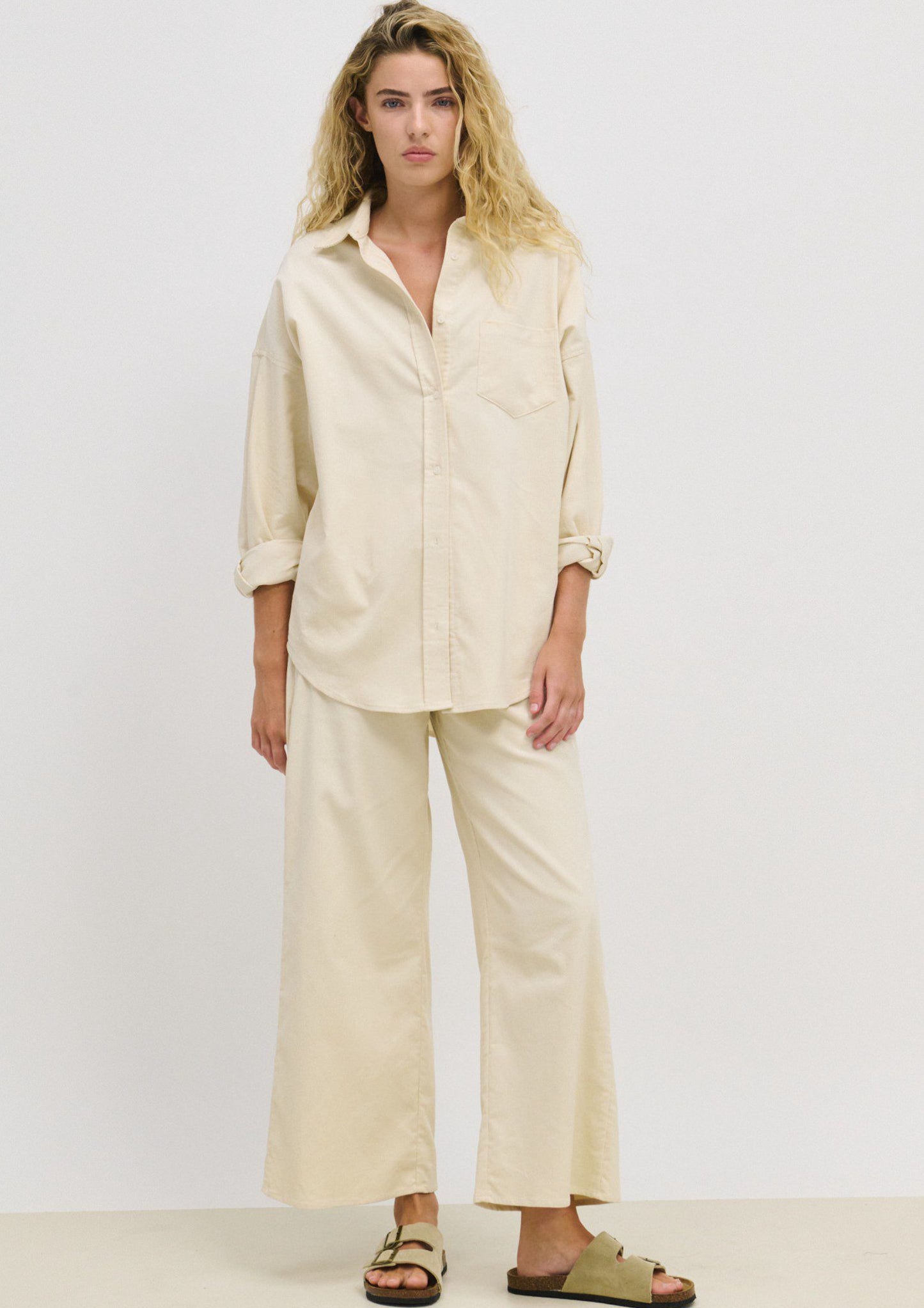 Little Lies Corduroy Pants - vanilla