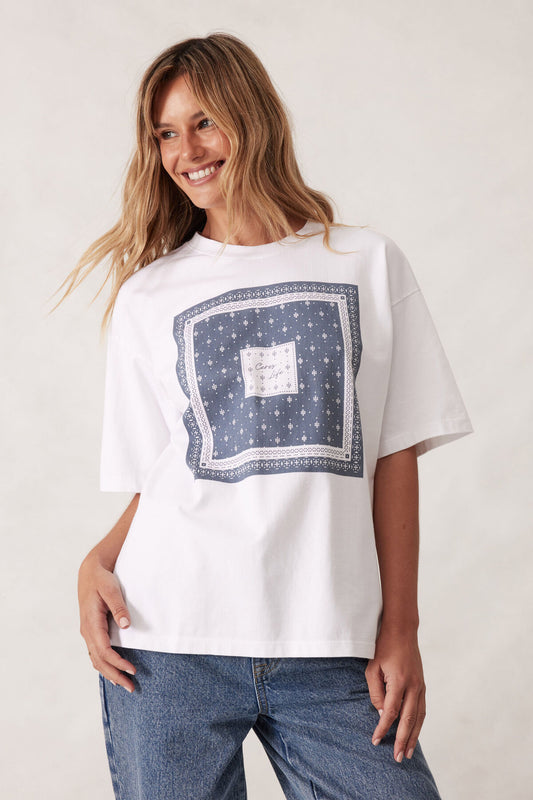 Ceres Tully Boyfriend Tee - moonlight bandanna print
