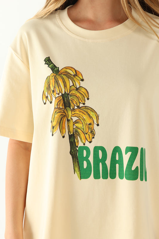 Lost In Lunar Brazil Tee - butter