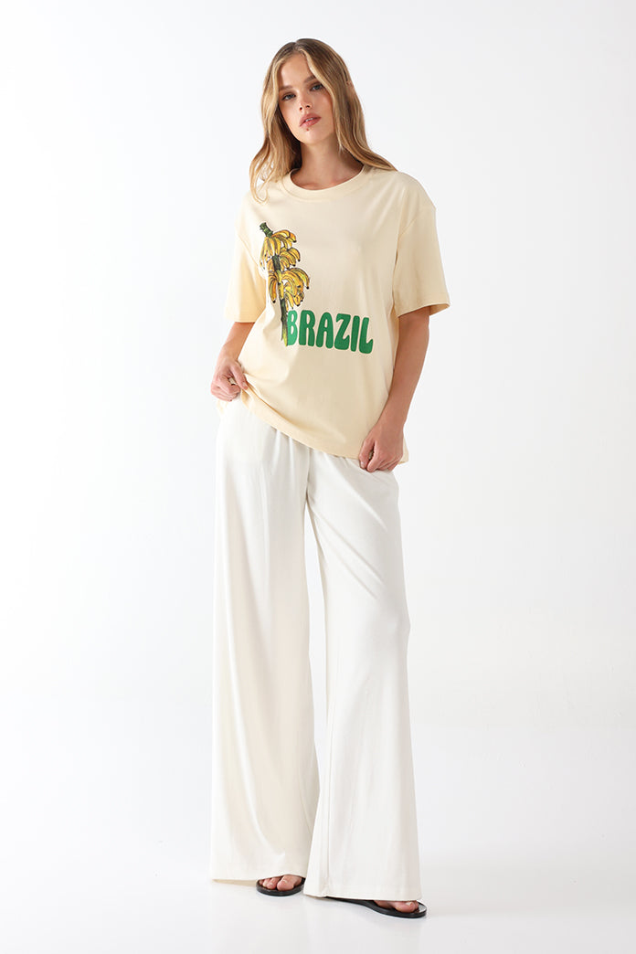 Lost In Lunar Brazil Tee - butter