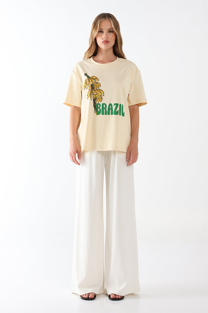Lost In Lunar Brazil Tee - butter
